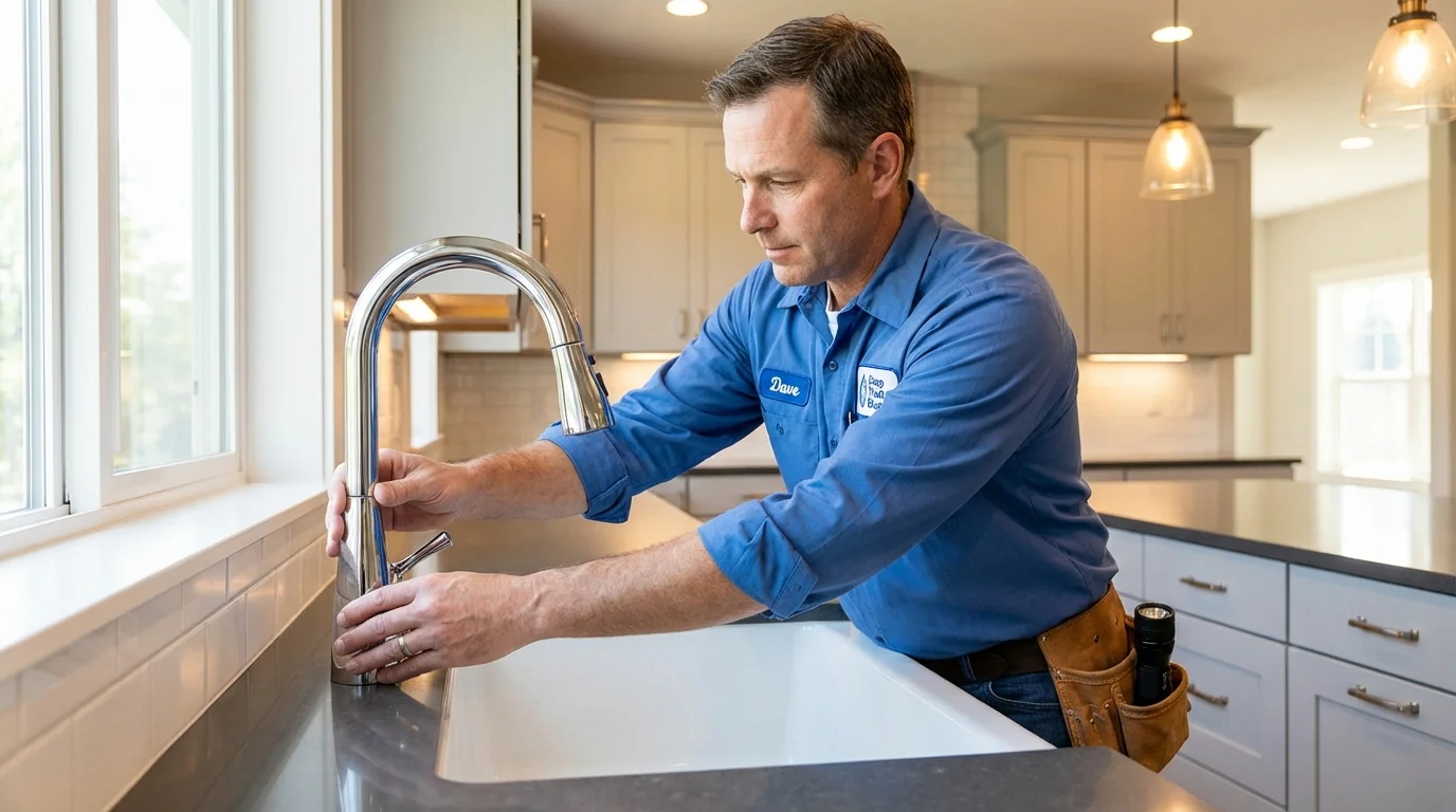 Kitchen faucet installation by Johns Plumbing LLC in Talihina